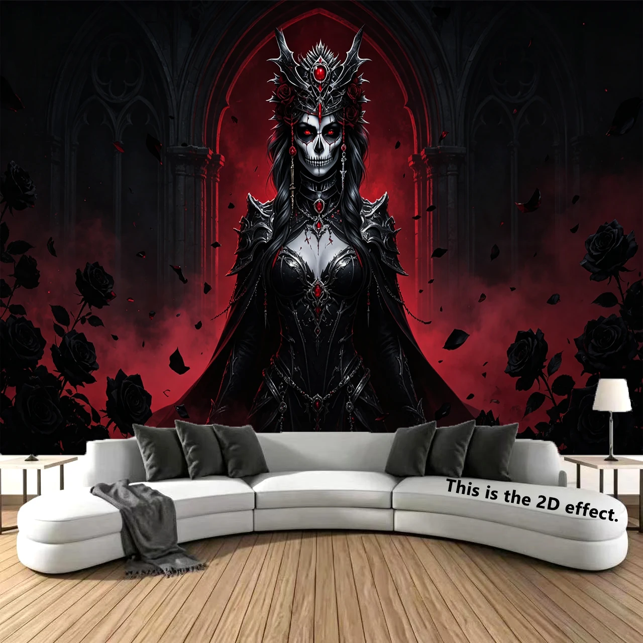 Gothic Skull Queen Background Cloth Hanging Cloth Bedroom Bedside Decorative Wall Cloth Dormitory Tapestry