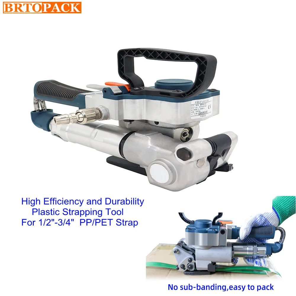 B19 Professional Packing Strapping Tool Automatic Plastic Strapping Machine Adjustable Tension With Cutter for Industrial Use