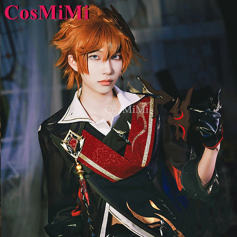 CosMiMi Tartaglia Cosplay Game Genshin Impact Costume Beholders Form Handsome Fashion Uniform Carnival Party Role Play Clothing