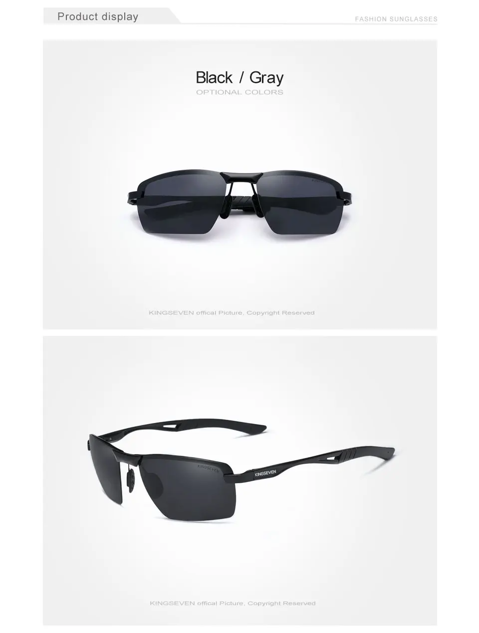 KINGSEVEN 2024 Neue männer Polarisierte Sonnenbrille Aluminium Rahmen UV400 Sonnenbrille Männliche Brillen Fahren Gläser – Detail 3