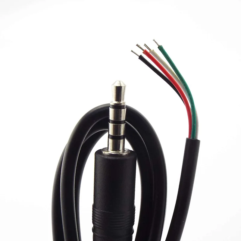 Cabo de extensão de áudio 0.3m 1m, 3.5mm, 3 pinos, 4 pinos, conector macho e fêmea, linha de cabeça aux, 3.5mm, estéreo, cabo diy, núcleo de áudio