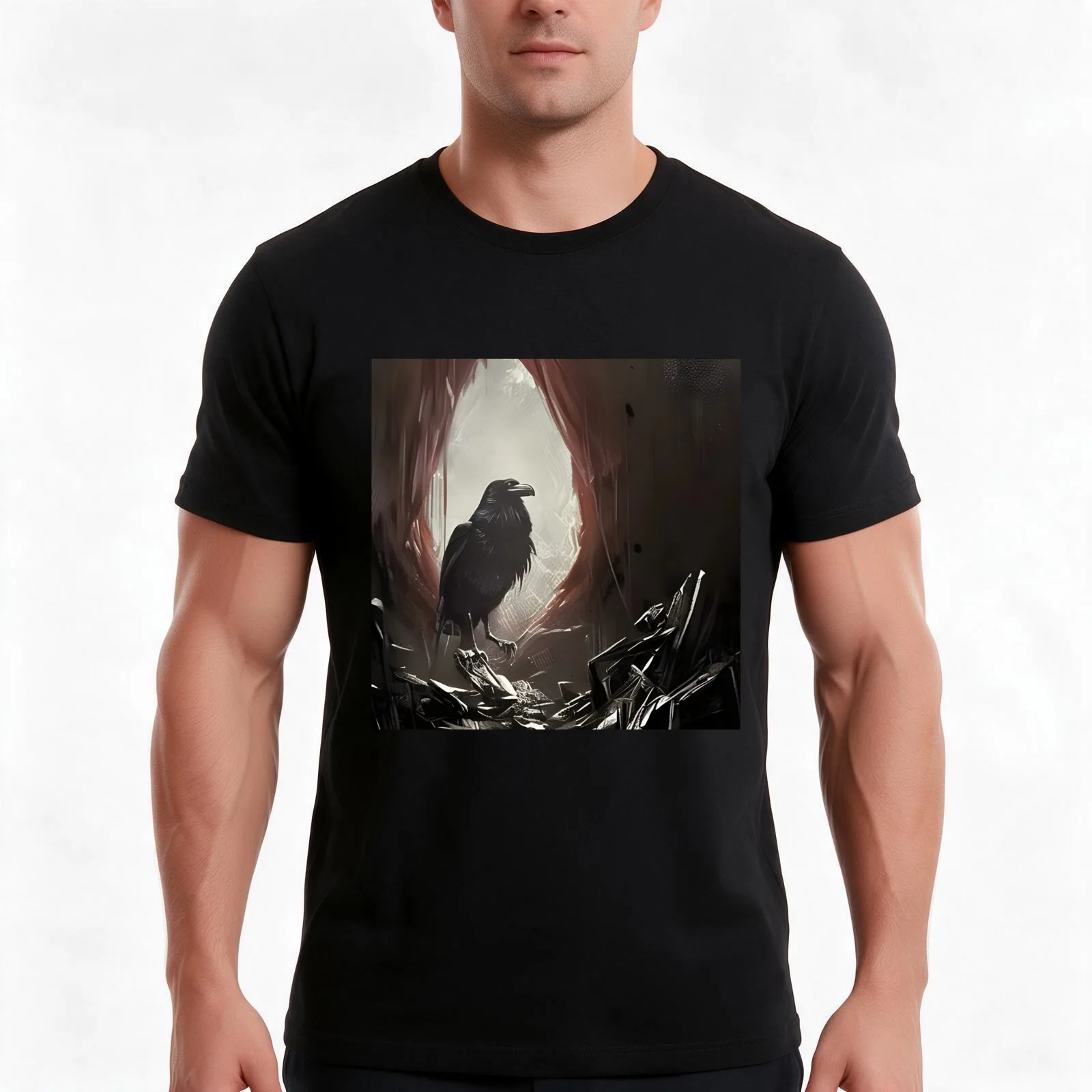 Quote the Raven T-Shirt Summer Casual Cotton Tee Oversized Streetwear Tops Vintage Graphic Print Loose Fit Short Sleeve