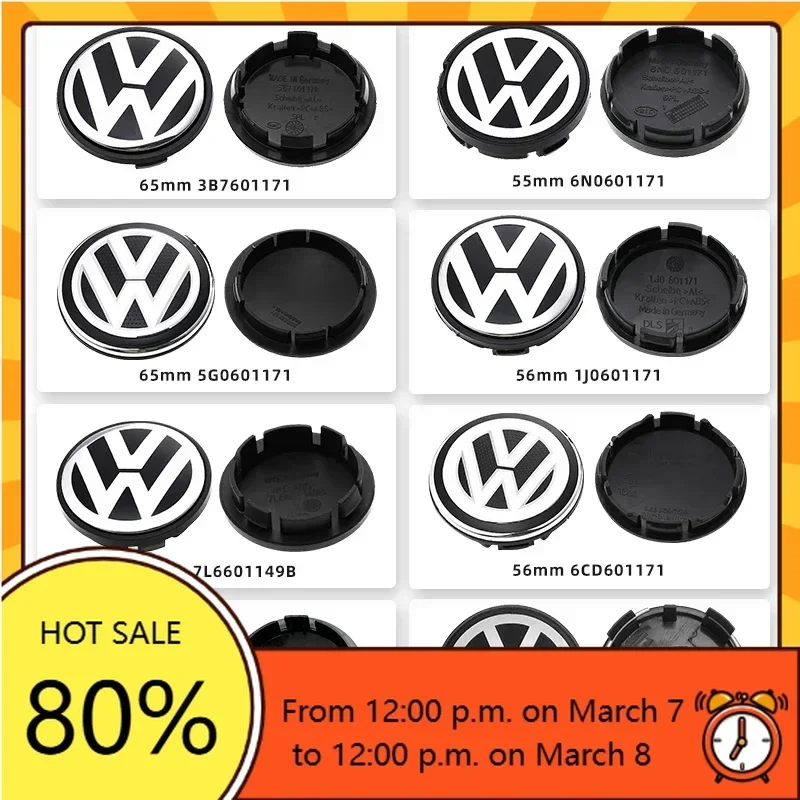 

Для VW Volkswagen Jetta MK5 Golf, комплект из 4 шт., 56 мм/65 мм/66 мм, декоративные колпачки для центра диска, аксессуары для автомобилей VW Volkswagen