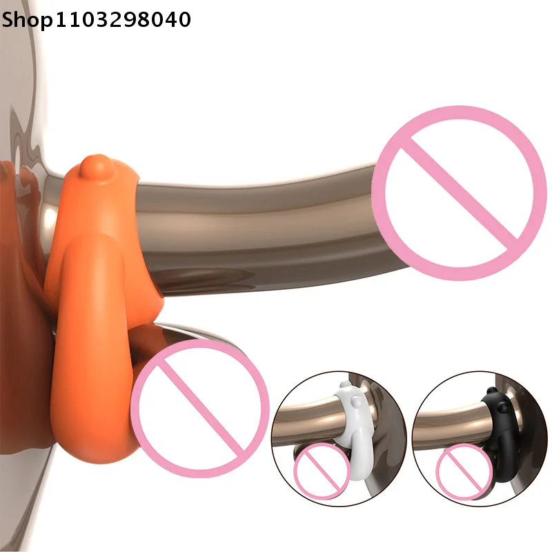 Silicone Penis Ring Bear Cock Ring Dick Scrotum Ball Stretcher Erection Cockring Ejaculation Delay Sex Toys For Men
