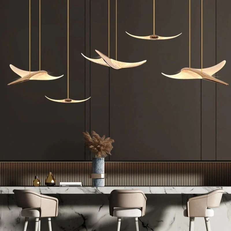 Birds Led Pendant Lights For High Ceiling Luxury Chandeliers Lighting Home Decor Nordic Lustre Home Loft Hanging Lamp Luminaire