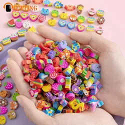 50pcs/bag Kawaii Eraser Creative Cartoon Mini Pencil Rubber Animal Fruit Christmas Erasers For Kids School Stationery Supplies