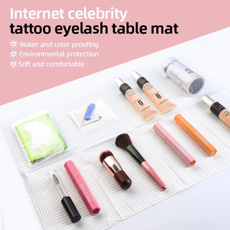 50/125 Pcs Tattoo Art Table Mat Disposable Foldable Clean Pad Waterproof Tattoo Tablecloth Manicure Beauty Tool