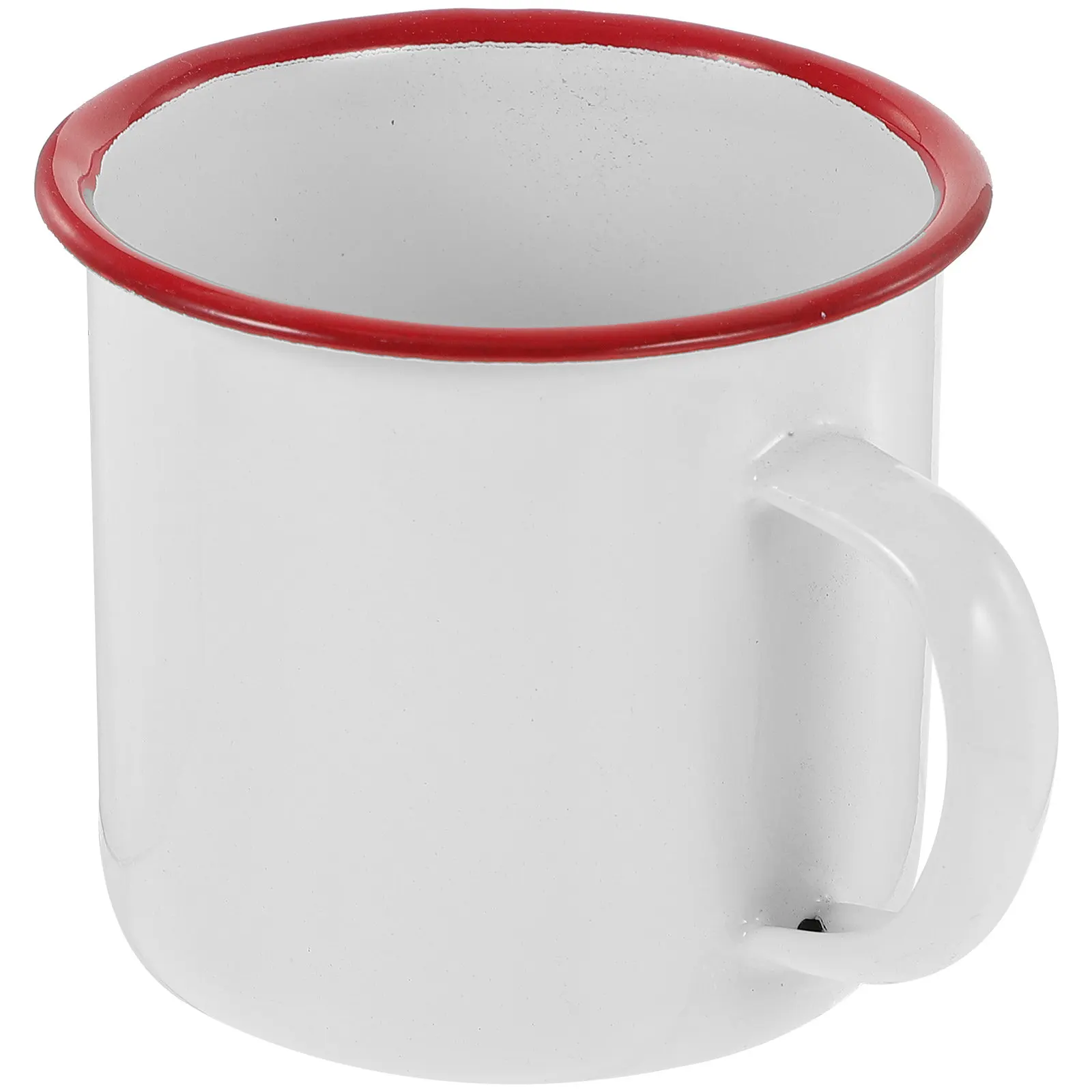 

Colorful Edge Enamel Cup 480Ml Retro Thermal Shock Resistant Beverage Mug for Hot Cold Drinks Travel Camping Kitchen Storage