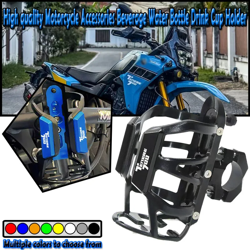 

For TENERE700 Tenere 700 2019 XTZ 700 T700 2019-2023 2024 2025 Motorcycle Beverage Water Bottle Cage Drink Cup Holder Mount