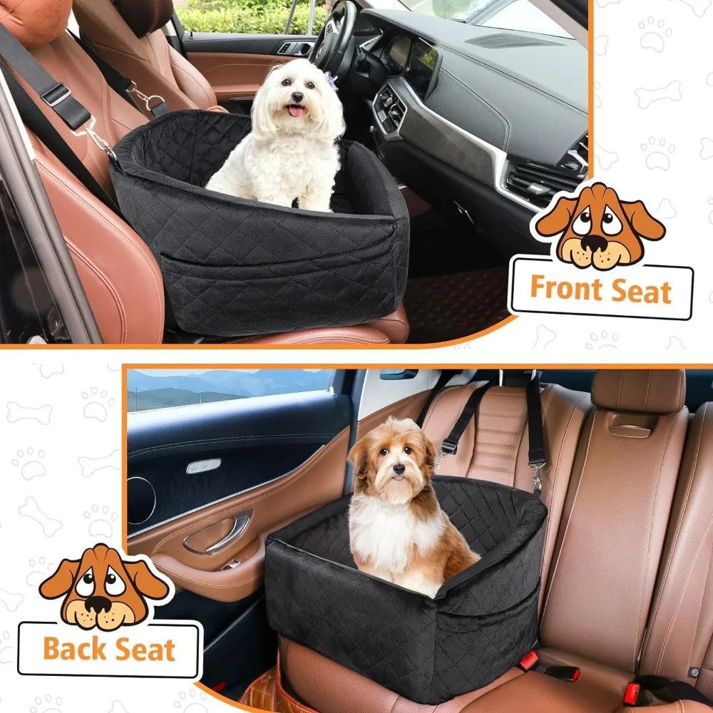 

New Multifunctional Dog Car Seat Washable Under 30lbs Pet Car Seat Anti-Slip Detachable Dog Booster Seat for Small Medium Dogs