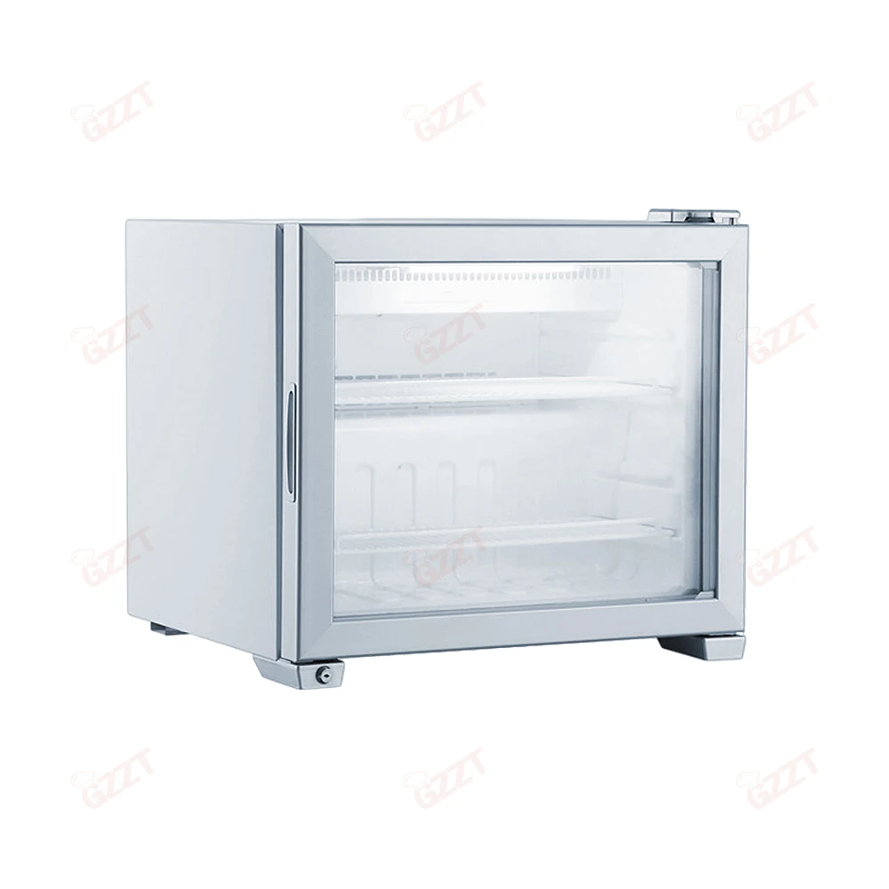 

Quick Cooling Low Price 55L Mini Vertical Commercial Ice Cream Display Deep Freezer Fridge With Led Light Adjustable Shelf