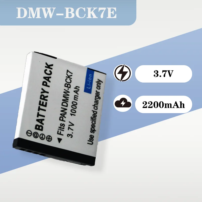 

DMW-BCK7E BCK7 Battery 3.7V 1000mAh Replacement for Panasonic DMC-S1 S3 FH2 FH5 FH6 FP5 FP7 Digital Camera Lithium Battery