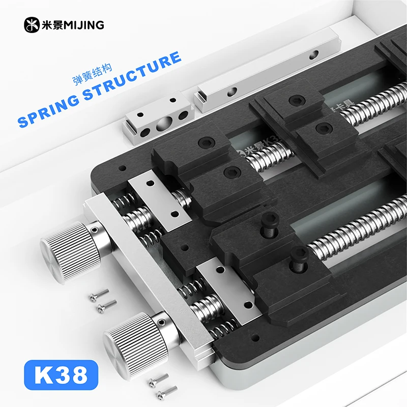 

MIJING K38 Dual Axis Spring Fixture Biaxial V Groove Design Spring Block Rebound Locking For Phone Repair Clamp Tools