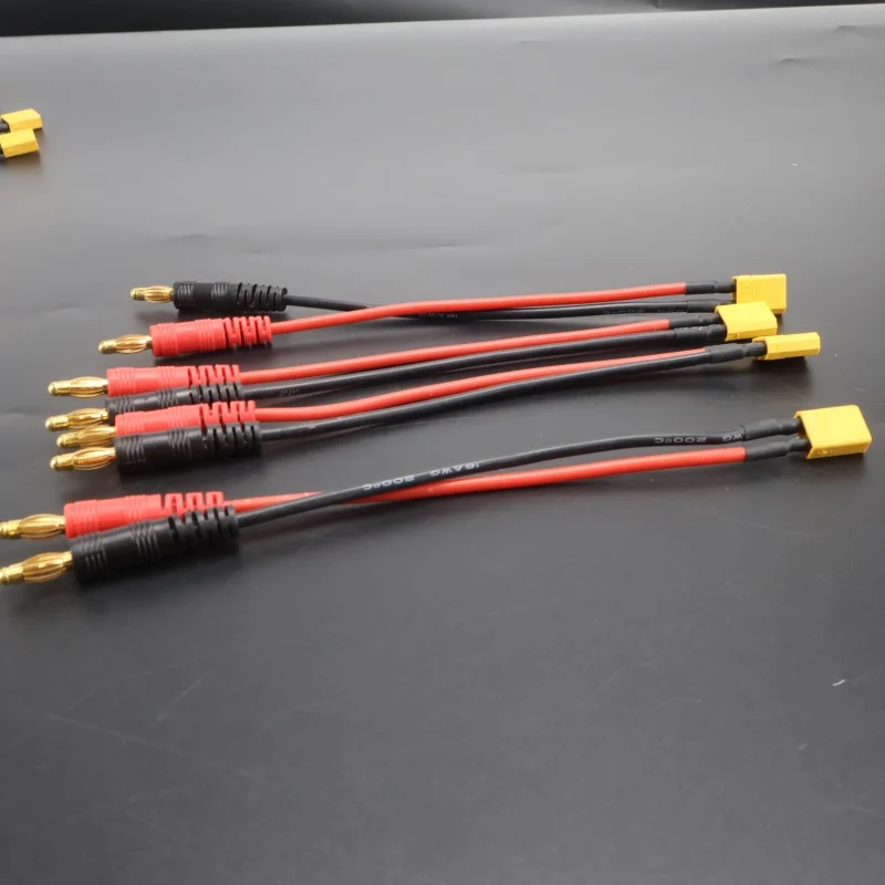 XT30 XT60 T كابل شحن إلى 4.0 مللي متر الموز التوصيل كابل شحن سلك السيليكون 15 سنتيمتر 16AWG لبطارية الليثيوم