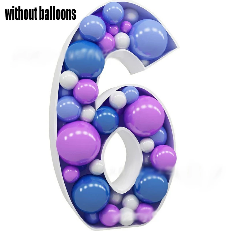 93 cm riesige Figur Ballonfüllbox 1. Geburtstag Ballon Nummer 18 20 30 40 50 Ballonrahmen Jubiläumsdekoration Babyparty – Detail 15
