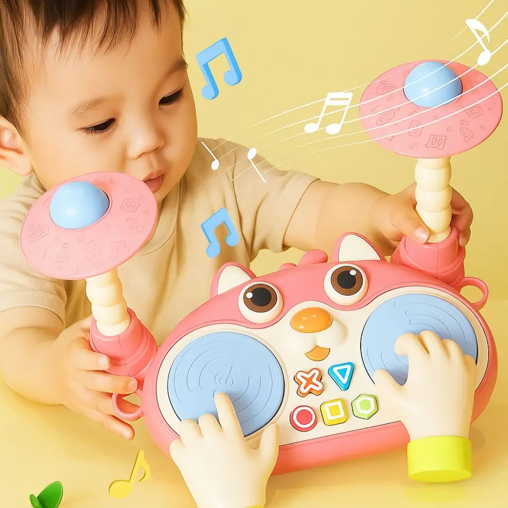 

Drum Sets Toddler Musical Instruments Beating Drums Light Music Children's Intelligence Drum Music Simulation Hamster