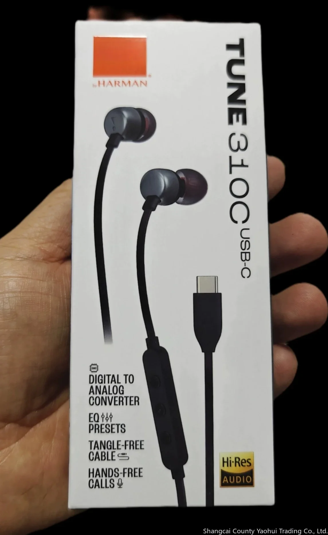 pour-ecouteurs-filaires-intra-auriculaires-jbl-tune310c-de-type-c-d'origine