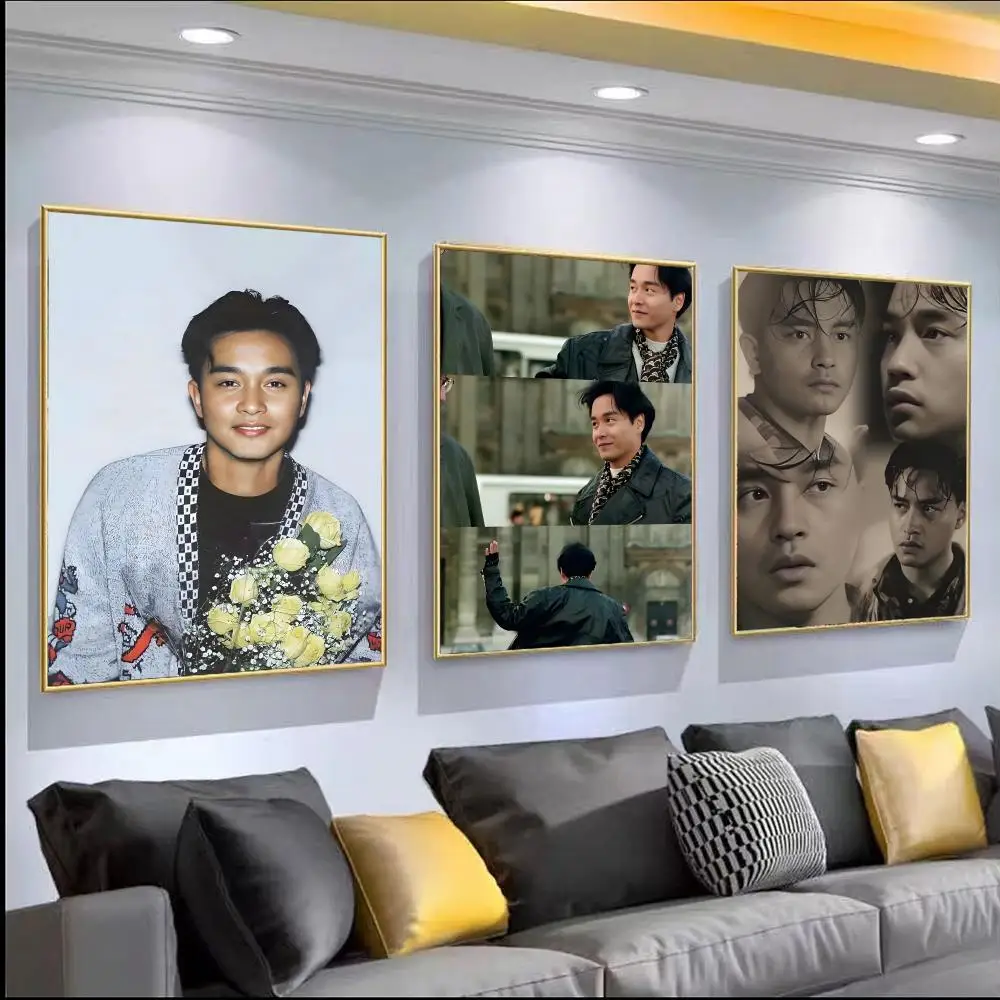 Leslie Cheung Actor Poster HD PVC Self Adhesive Wall Art - Waterproof Reusable For Home Office Cafe