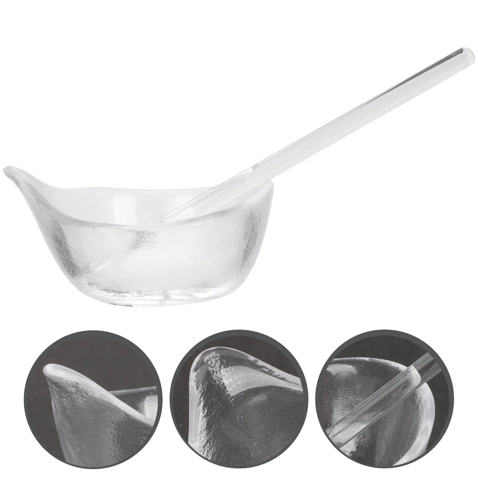 

1Set Glass Facial Mask Mixing Bowl Essential Oil Holder Spoon Beauty Salon DIY Tool Home Spa Accessory Mask Mixing Bowl
