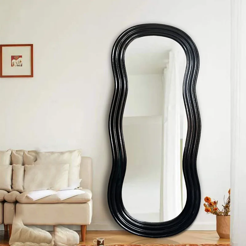 Wavy dressing home full-length cloakroom floor special-shaped clothing store fitting mirror