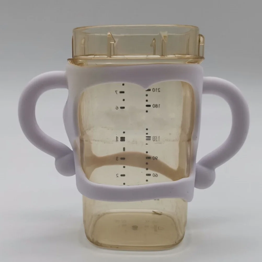 

2Pcs Baby Milking Bottle Handle Non-Slip Silicone Material Easy to Install and Remove Durable for Long-Term Use