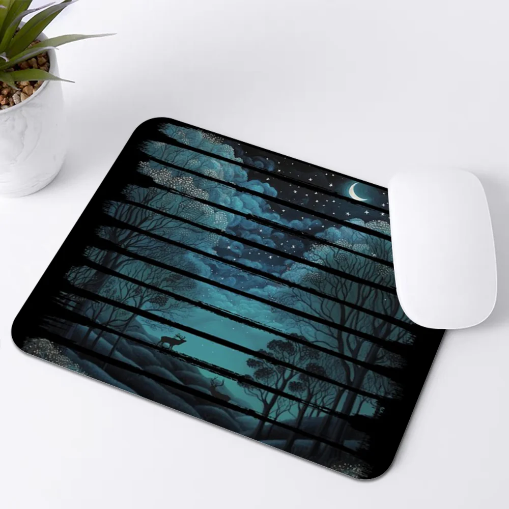 The Mountains Mousepad Small Office Computer Desk Mat Table Keyboard Big Mouse Pad Laptop Cushion Non-slip Deskpad Home Decor