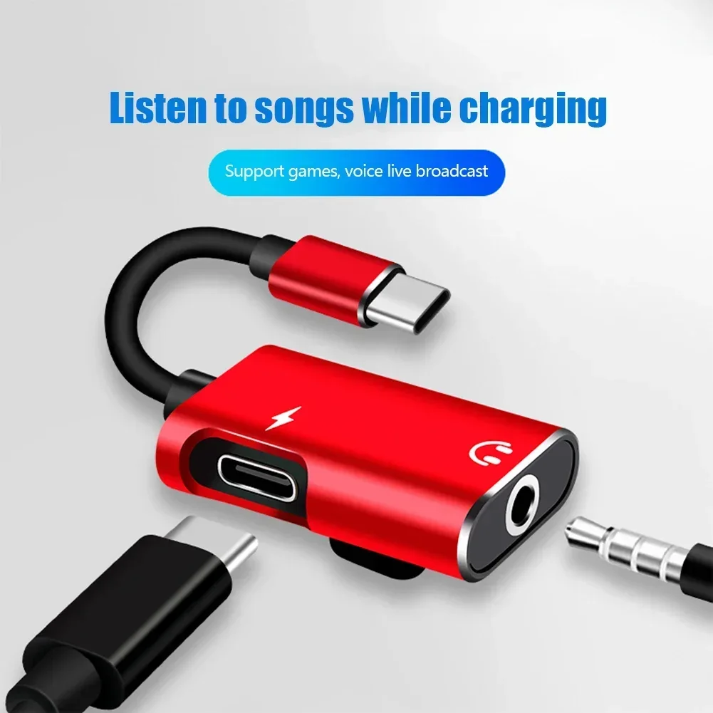 Upgrade Type C To 3.5mm Jack TypeC Audio Splitter Headphone Cable Usb-C Earphone Aux 3.5mm Adapter Charger For Xiaomi Huawei