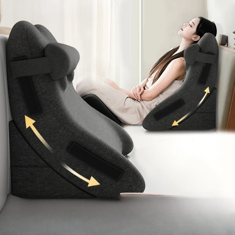 Anti-Reflux Wedge Pillow for Adjustable Bed Incline Cushion Acid Reflux Relief Headboard Cushion for Elderly Sleeping Nursing