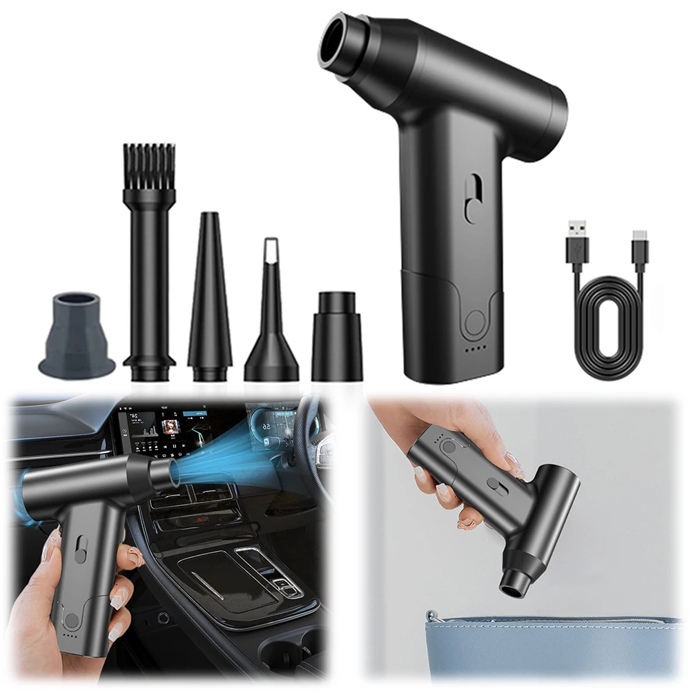 2 in 1 Air Blower & Vacuum Cleaner 110000 RPM 4000mAh Jet Dry Blower Rechargeable Computer Vacuum Cleaner for Keyboard Cleaning