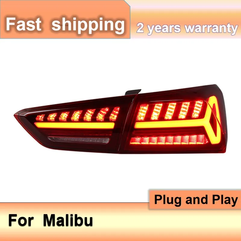 Car Accessories for Chevrolet Malibu Tail Light 2016-2021 Malibu Taillight Rear Lamp DRL+Brake+Turn Signal+Reversing