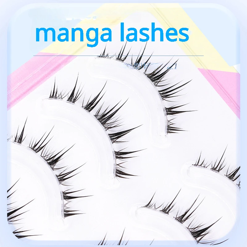 Dream Deer Little Devil False Eyelashes Manga Lash Manhua Eyelashes Natural Fairy Thick Transparent Stem W-31