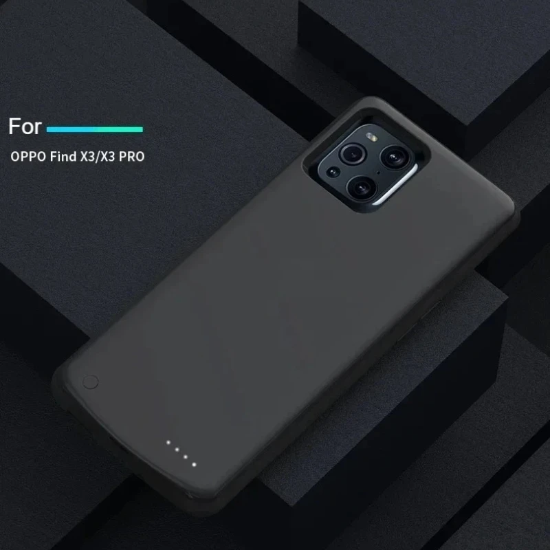 حافظة شاحن بطارية محمولة لهاتف OPPO Find X3 Pro Neo Power Bank Silm غطاء شحن بطارية خارجي مقاوم للصدمات لـ Find X3