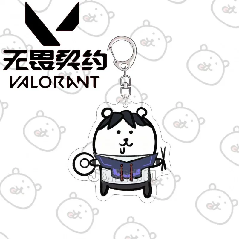 حار لعبة Valorant سلسلة مفاتيح مصنوعة من الأكريليك أرقام Llaveros الكرتون تأثيري مفتاح سلسلة شارة قلادة مجوهرات اكسسوارات هدايا تأثيري #2