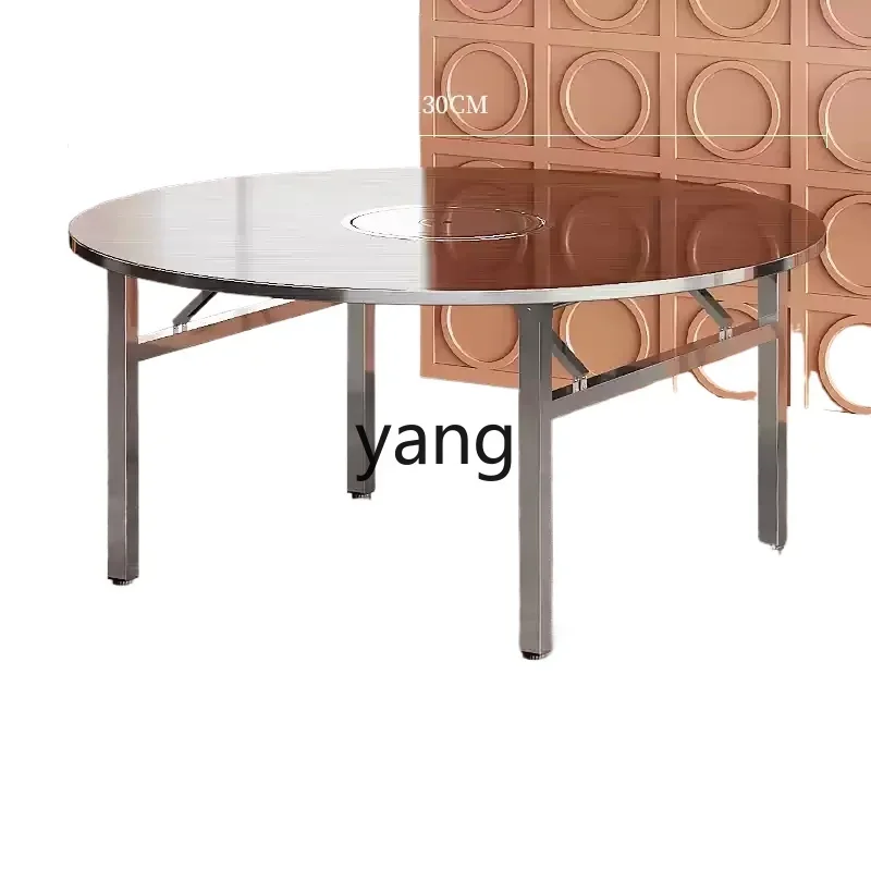 

LH stainless steel folding hot pot table thickened commercial Korean barbecue table barbecue table