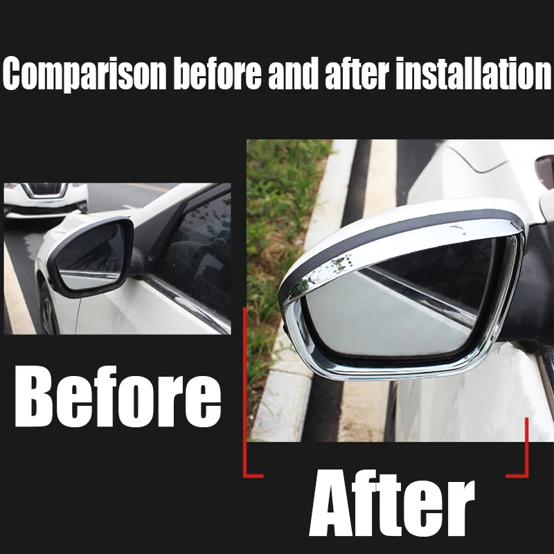 لنيسان سنترا سيلفي B18 2023 2024 2025 مرآة الرؤية الخلفية المطر الحاجب غطاء للمطر منتجات الديكور الخارجي للسيارة ظلة
