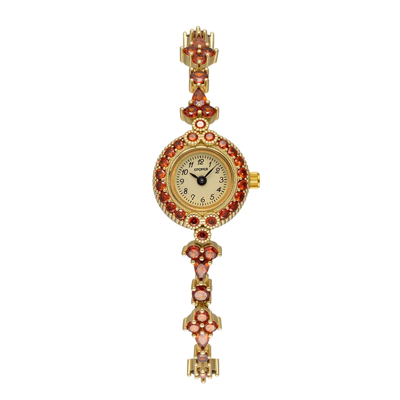 

Light luxury red pomegranate bracelet exquisite watch women's high sense versatile temperament watch