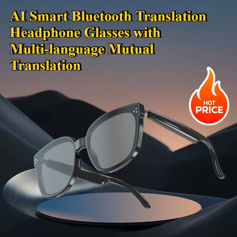 

AI Smart Bluetooth Translation Headphone Glasses with Multi-language Mutual Translation