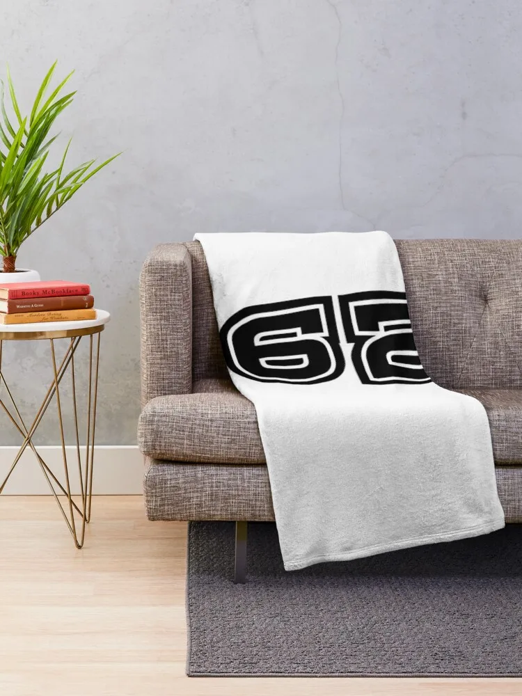 62, sixty-two, black, sport Throw Blanket Retros Blankets Sofas Of Decoration Polar Custom Blankets