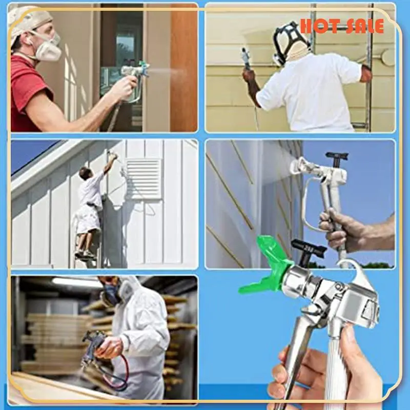 

ABFA 5PCS Spray Nozzle Spray Tip Reversible Spray Tips Airless Paint Sprayer Nozzle Tips (109, 213, 315, 413, 621)