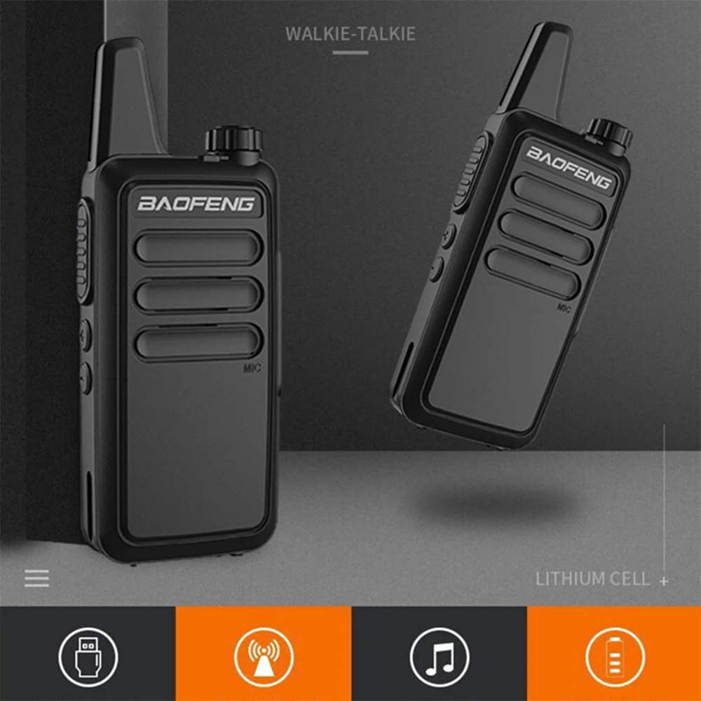 Baofeng BF-T7 Mini Handheld Radio With DC Charger UHF 400-470MHz 3W Ham Radio 3km Long Range Pocket Mobile Two Way Walkie Talkie