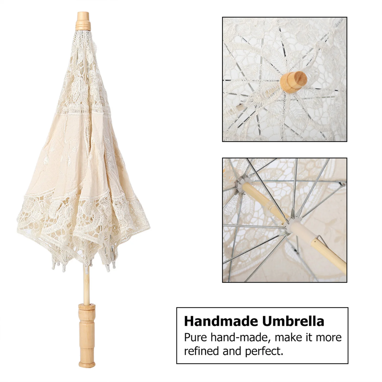 Handmade Lace Flower Embroidery Parasol Wedding Bride Photography Umbrella Handmade Umbrella Lace Umbrella Lace Flower Umbrella
