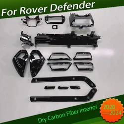 Dry Carbon Fiber Interior Suitable for Land Rover Defender 2020 2021- 2024 Modification Air Conditioning Outlet Water Cup Frame