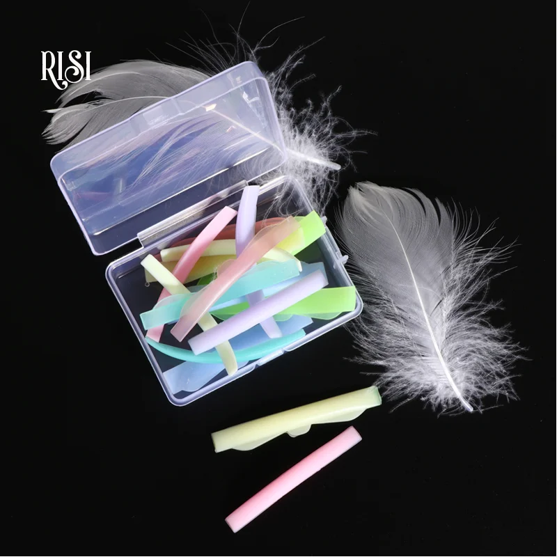 RISI-Silicone Cílios Perm Pad, Levantamento Cílios Varas, 3D Modelador de Cílios, Acessórios Shield, Ferramentas Aplicador Maquiagem, 8 Pares