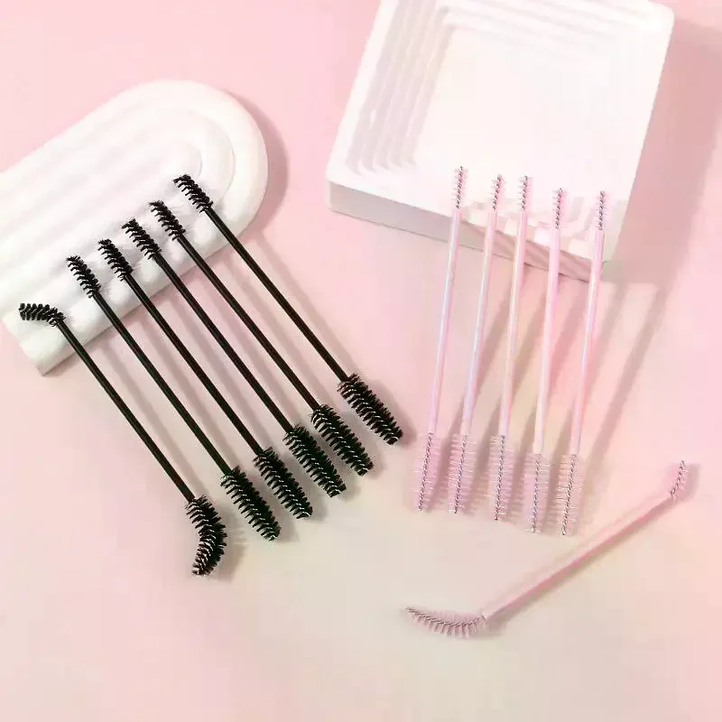 20Pcs Double-ended Eyelash Brush, Eyelash Comb, Disposable False Lash Extender, Makeup Brush, Professional Eye Makeup Tool
