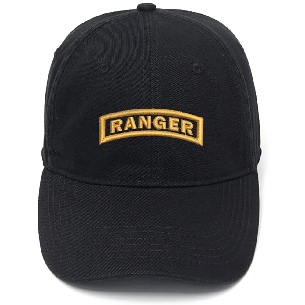 Lyprerazy Men\'s Baseball Cap Army Ranger Embroidery Hat Cotton Embroidered Casual Baseball Caps
