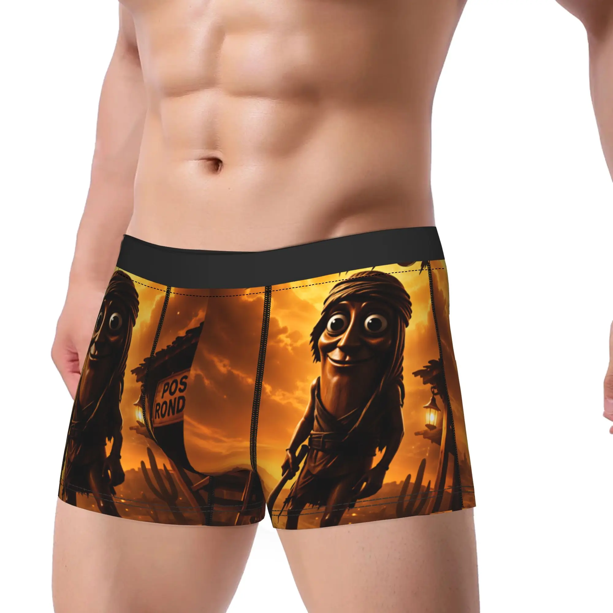 Tung Tung Sahur Desert Moon Meme Trunk  3D Pouch Underwear Hot Sale Custom DIY Boxer Brief Funny Males Panties Big Size