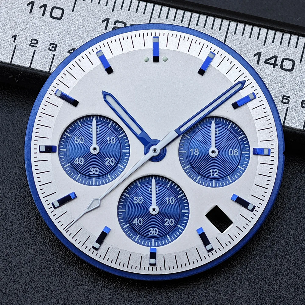 32.5MM Diameter Watch Dial Green Luminous for VK63 Movement Accessories Watch Parts For Wristwatches