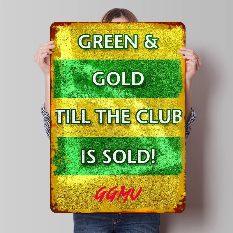 Man Utd Protest 2 Blechposter Individuelle Wandkunst Vintage Metallschilder Retro Blechplakette für Kaffeebar-Zubehör Hausdekoration