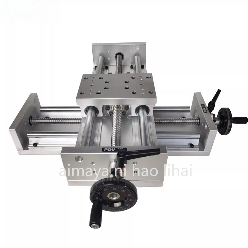 Ball screw slide table, hand crank table, translation , lifting , three-axis slide, and displacement  with lock