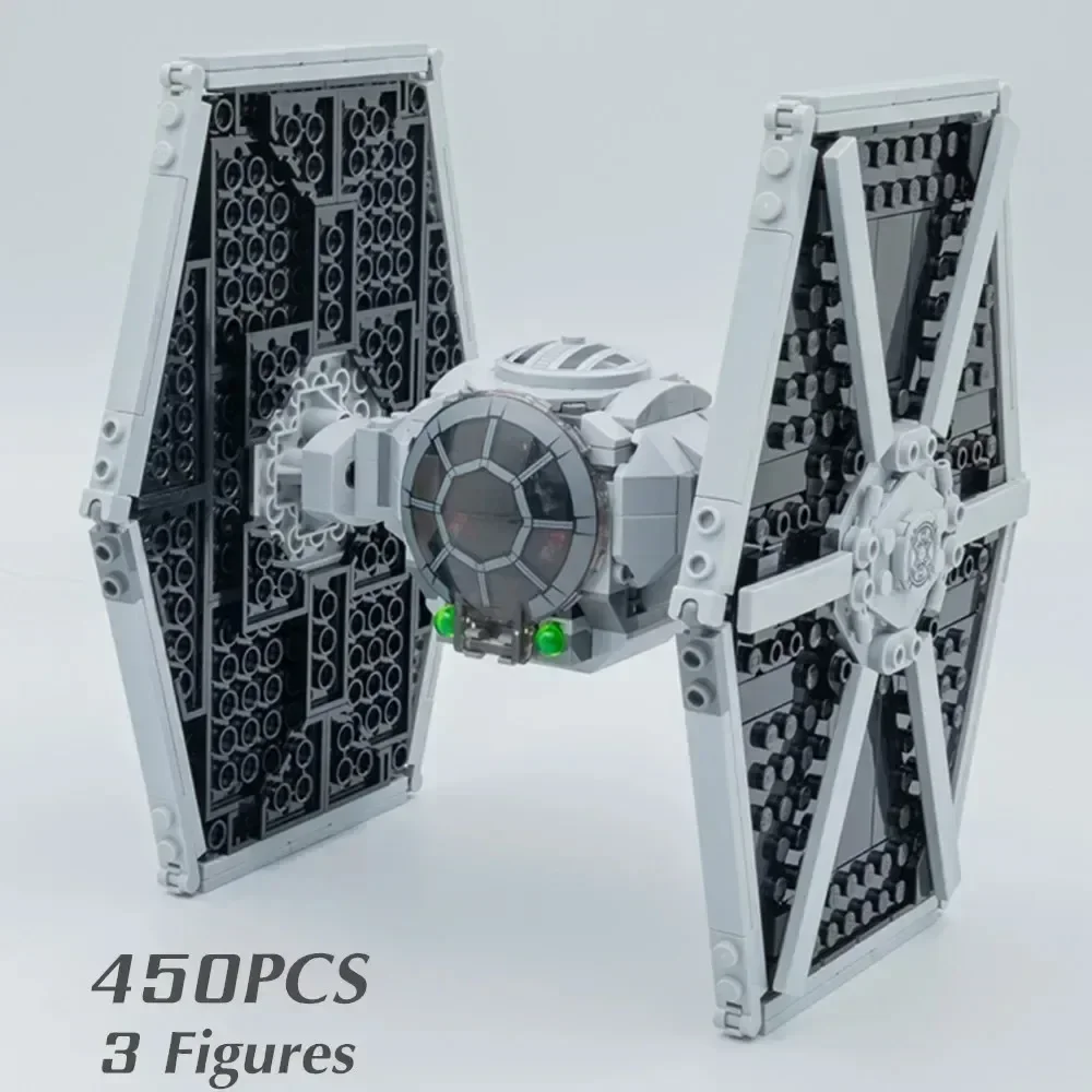 MINISO Disney Fit 75300 Imperial Tie-Fighter Stars Fighter Space Wars Figures Model Building Blocks Bricks Kids Boys Toys Gift